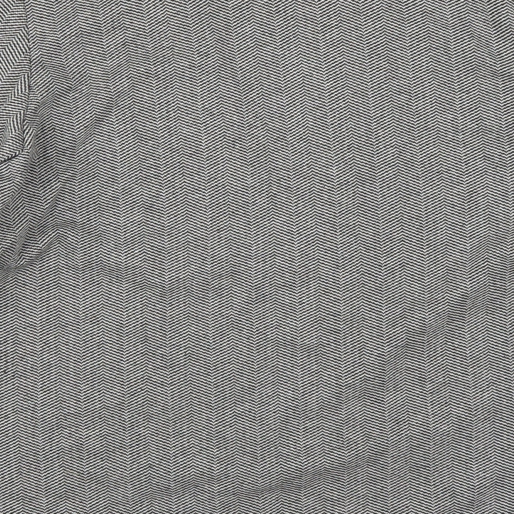 Weekends Womens Grey Herringbone  Cardigan Jumper Size M