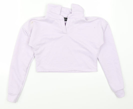 Pretty Little Thing Womens Purple   Pullover Sweatshirt Size 4