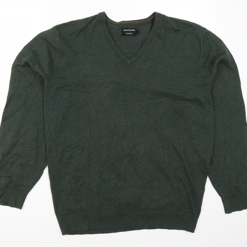 Greenwoods Mens Green   Pullover Jumper Size L