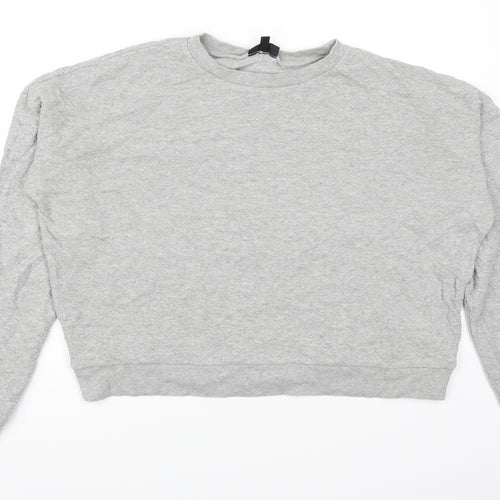 Topshop Womens Grey   Pullover Sweatshirt Size 12