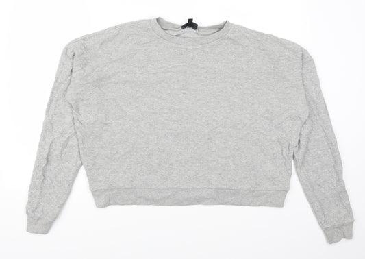 Topshop Womens Grey   Pullover Sweatshirt Size 12