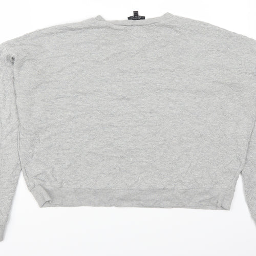 Topshop Womens Grey   Pullover Sweatshirt Size 12