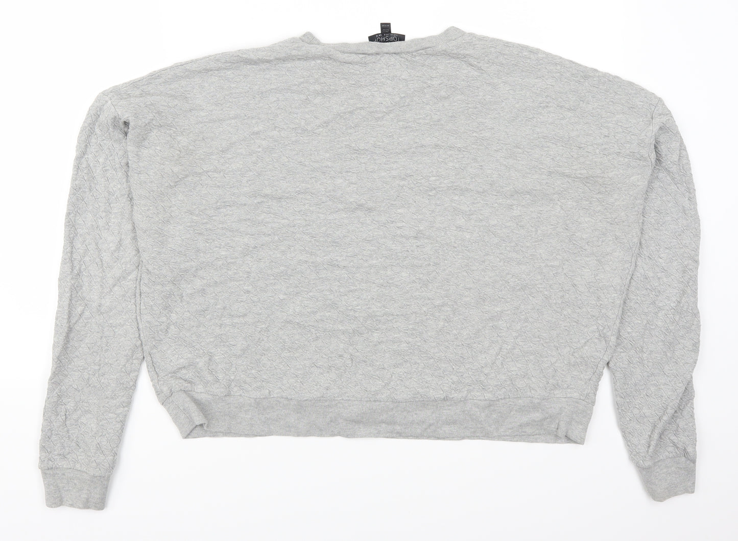 Topshop Womens Grey   Pullover Sweatshirt Size 12