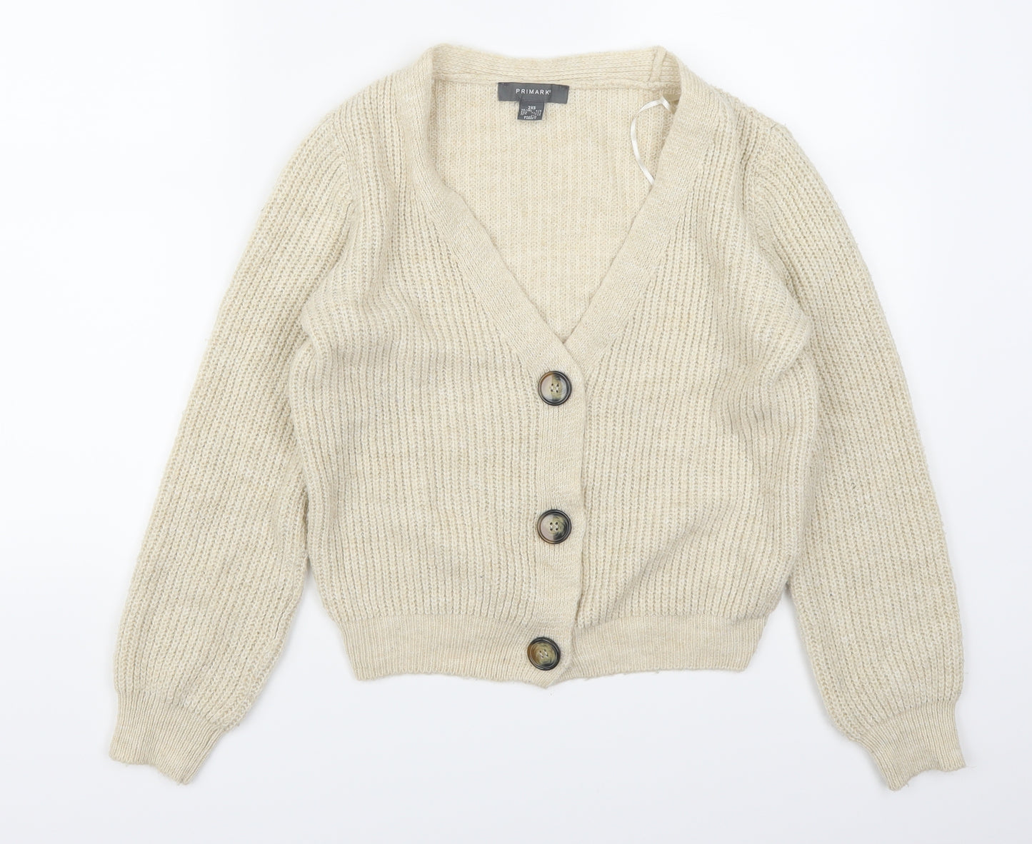 Primark Womens Beige   Cardigan Jumper Size 4