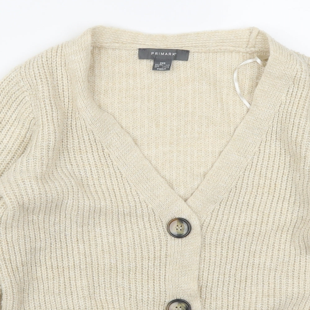 Primark Womens Beige   Cardigan Jumper Size 4