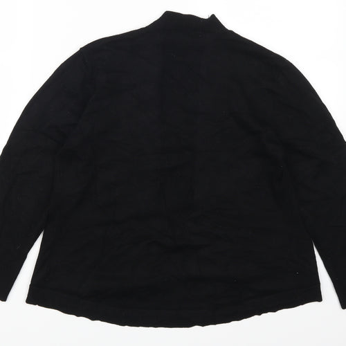 Peyton Primrose Womens Black  Rayon Cardigan Jumper Size S