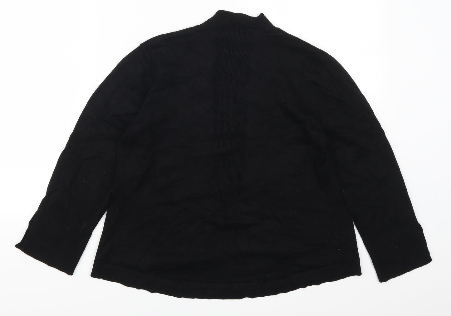 Peyton Primrose Womens Black  Rayon Cardigan Jumper Size S