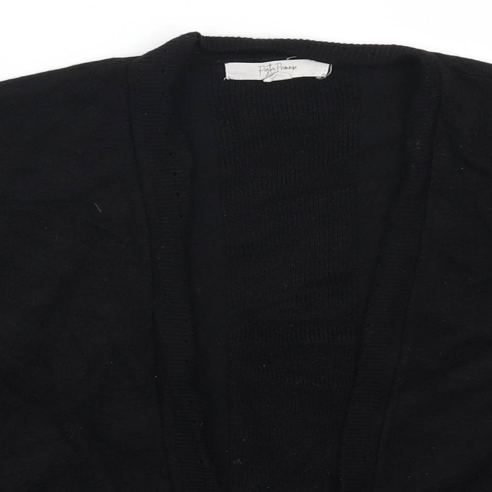 Peyton Primrose Womens Black  Rayon Cardigan Jumper Size S
