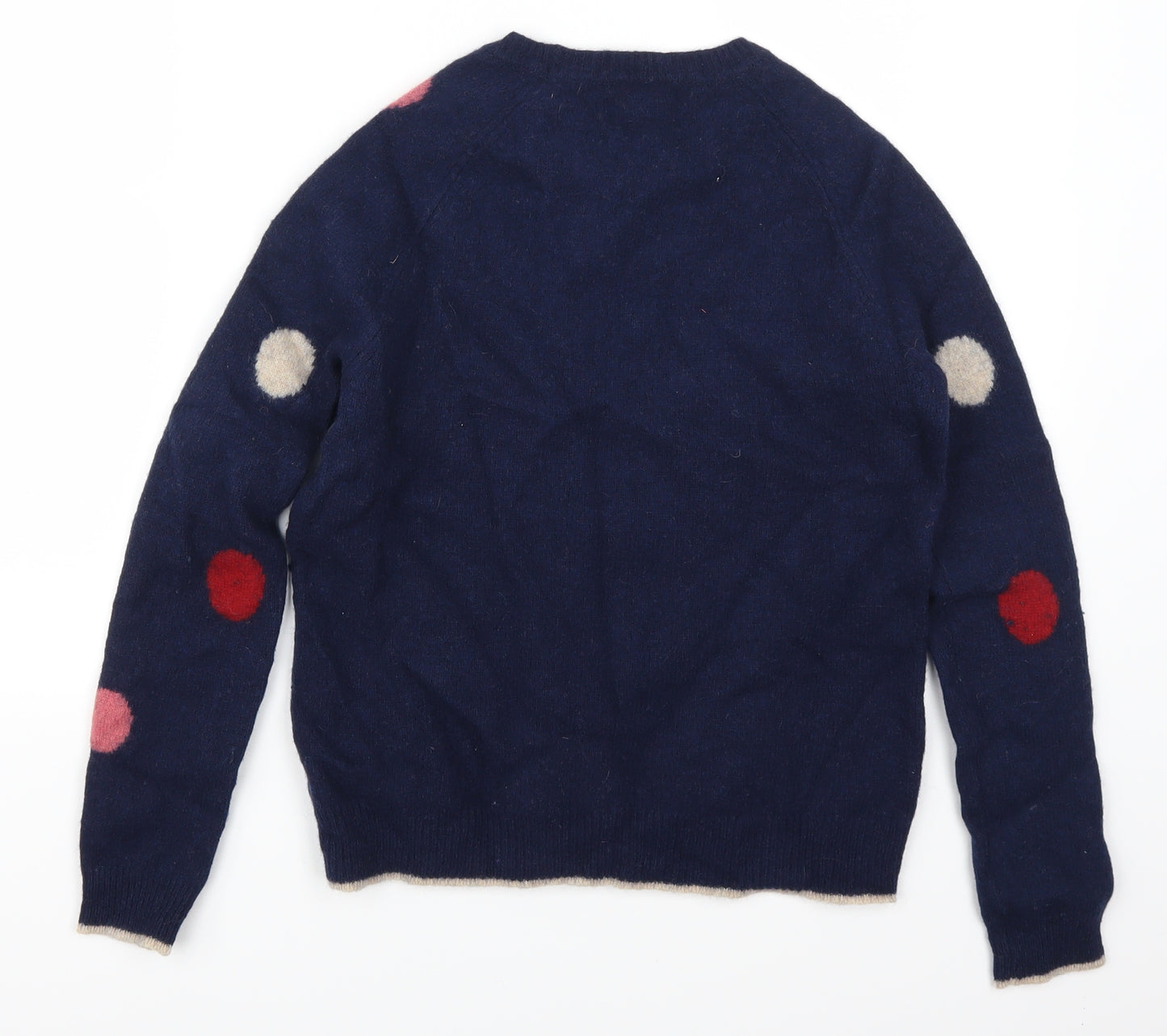 Arabella Womens Blue Polka Dot  Pullover Jumper Size 10