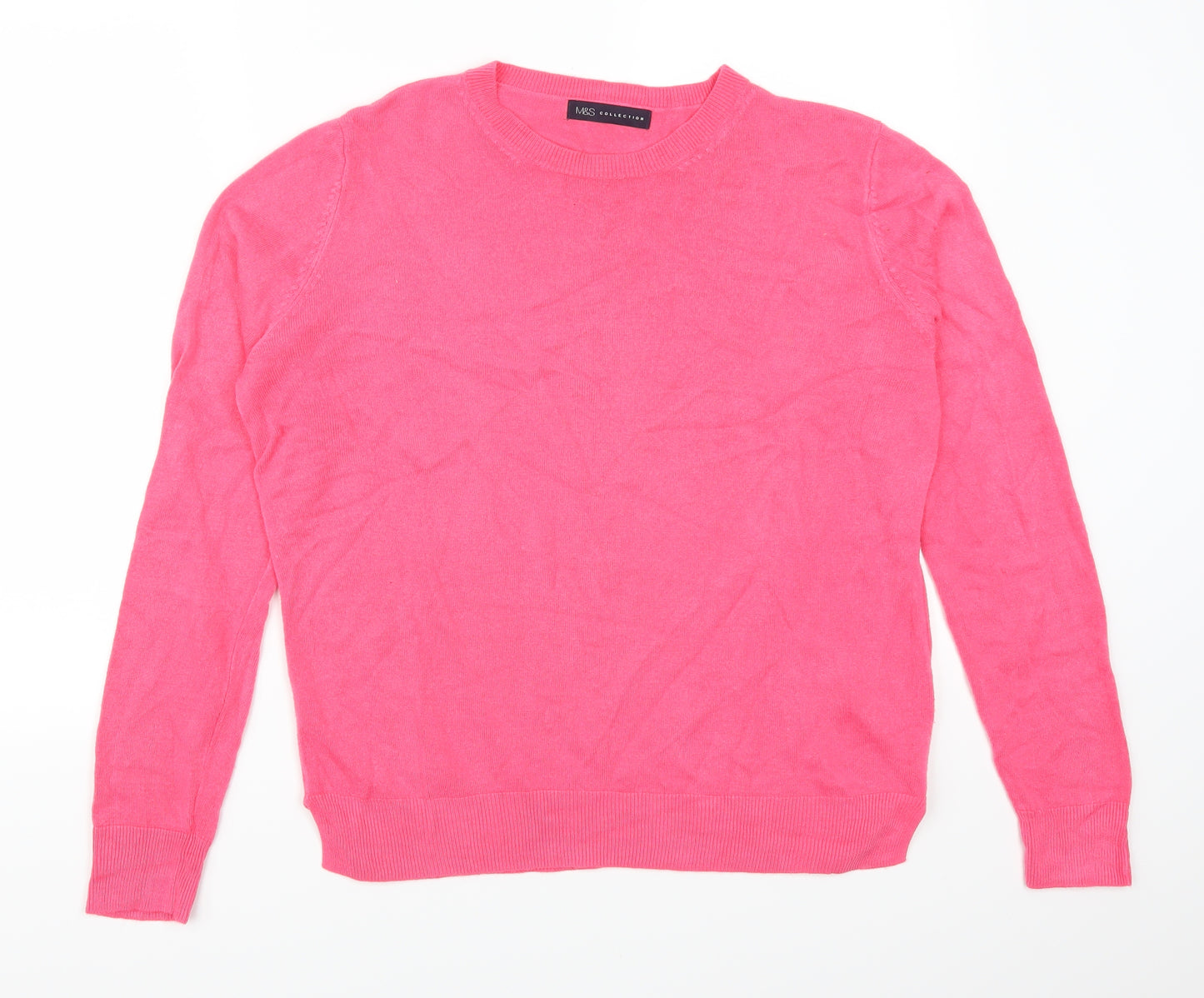 Marks and Spencer Womens Pink   Pullover Jumper Size 14