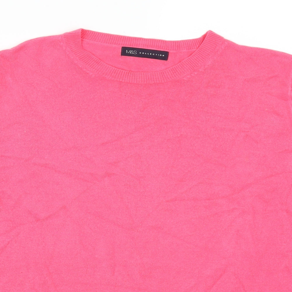 Marks and Spencer Womens Pink   Pullover Jumper Size 14
