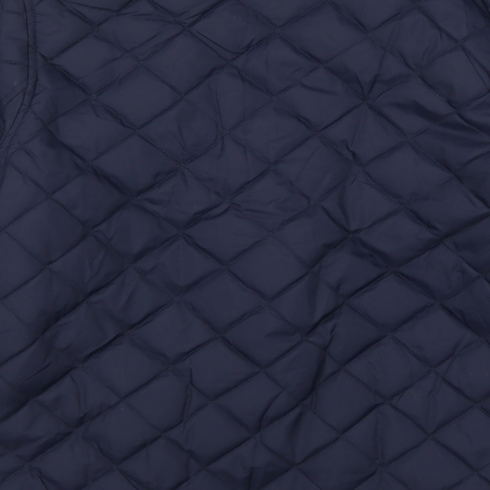 On Fire Mens Blue   Quilted Coat Size L