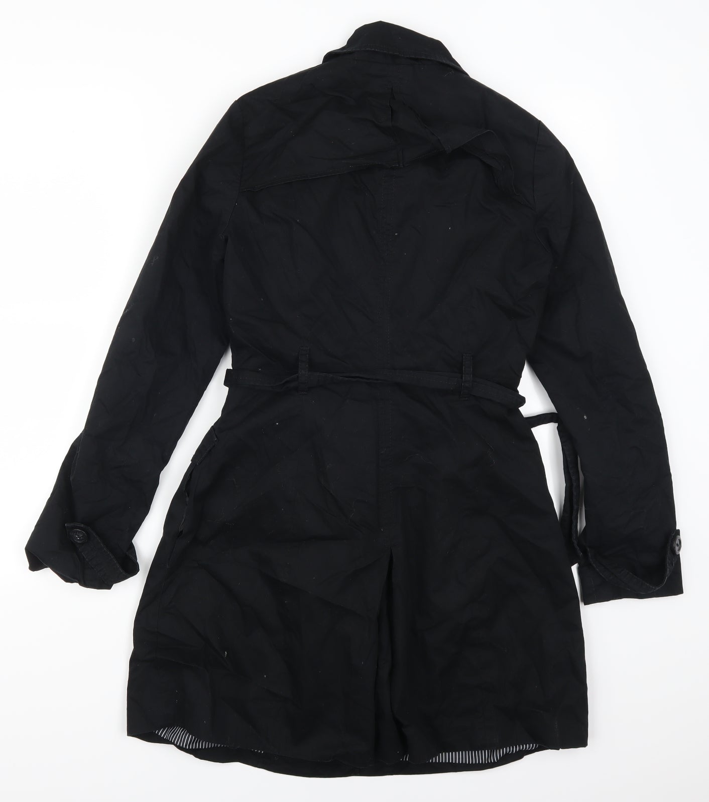 Papaya Womens Black   Trench Coat Coat Size 8