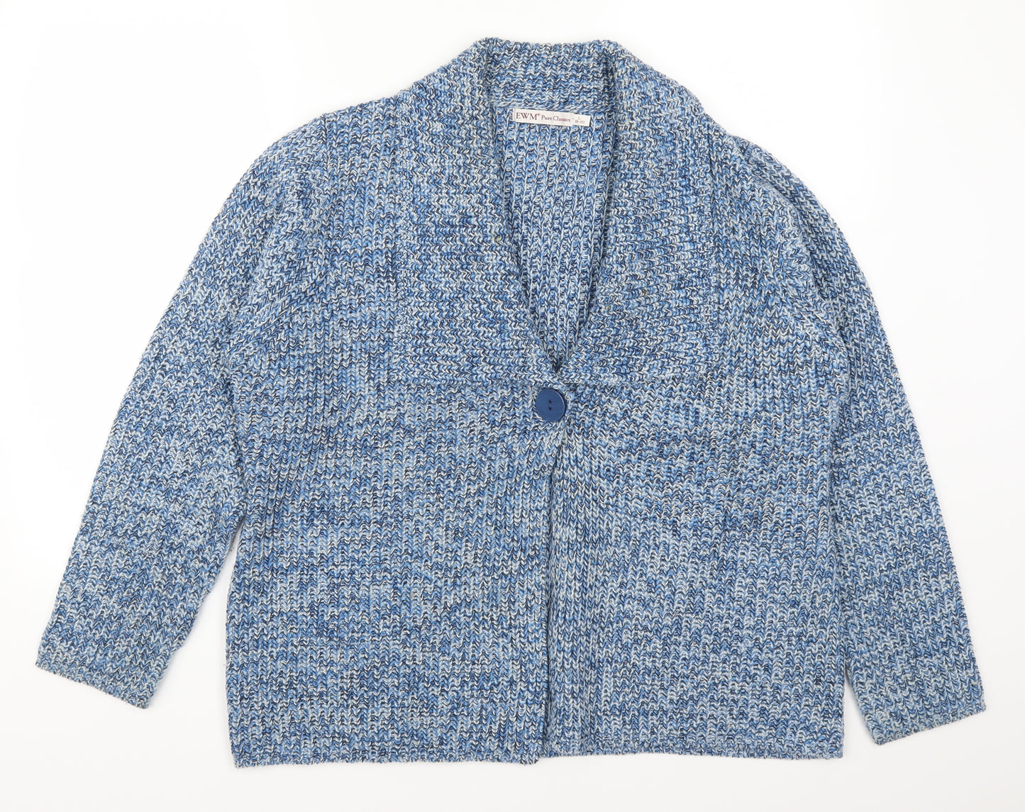 EWM Womens Blue   Cardigan Jumper Size 18