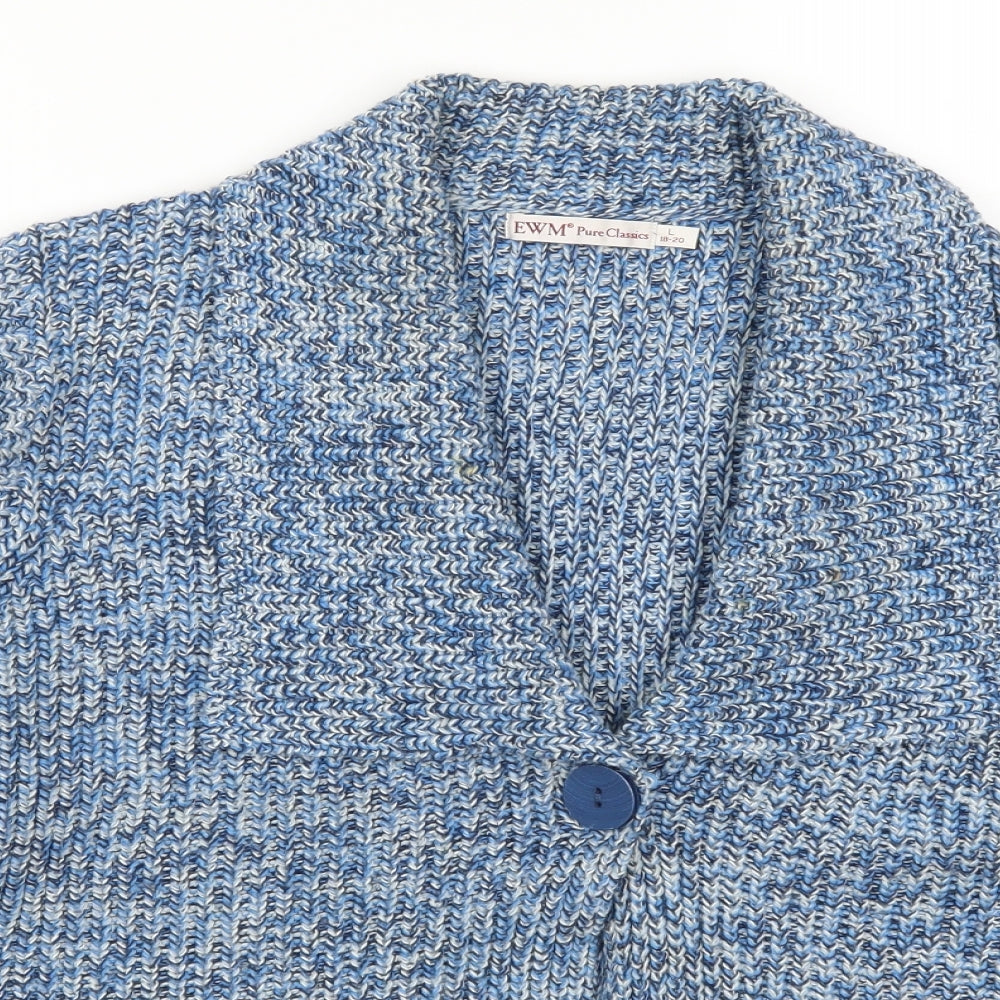 EWM Womens Blue   Cardigan Jumper Size 18
