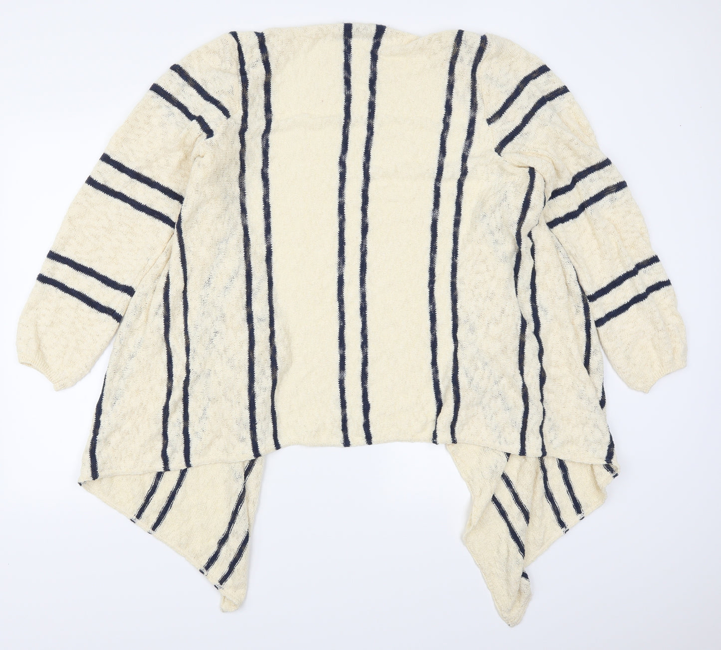 George Womens Beige Striped  Cardigan Jumper Size 10