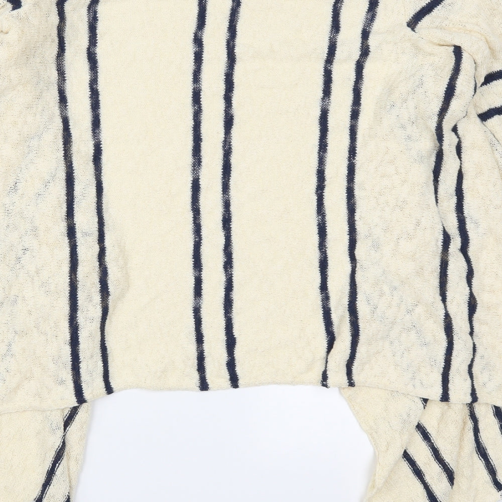George Womens Beige Striped  Cardigan Jumper Size 10