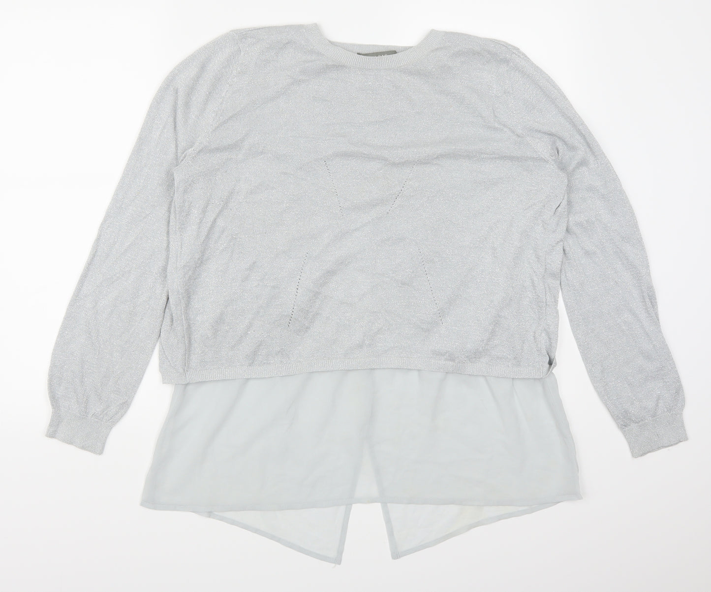 Oasis Womens Silver   Pullover Jumper Size L