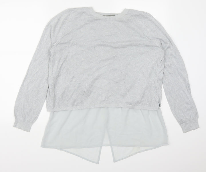Oasis Womens Silver   Pullover Jumper Size L