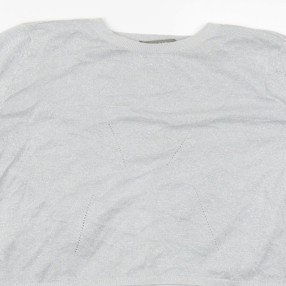 Oasis Womens Silver   Pullover Jumper Size L