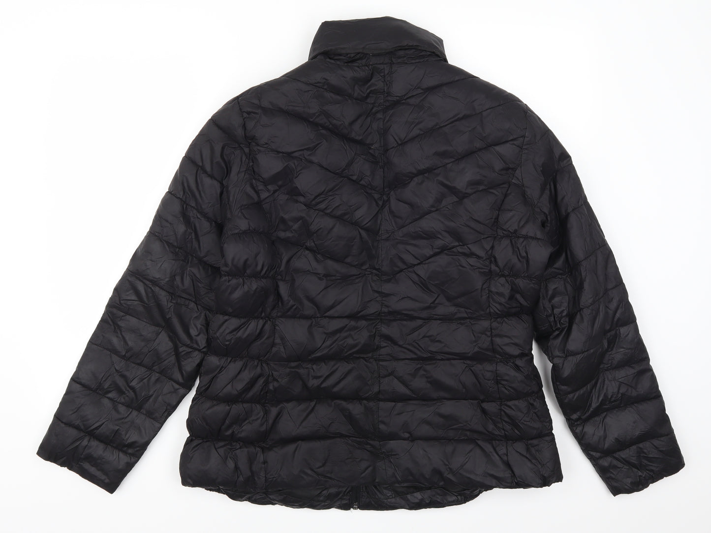 BHS Womens Black   Quilted Coat Size 16