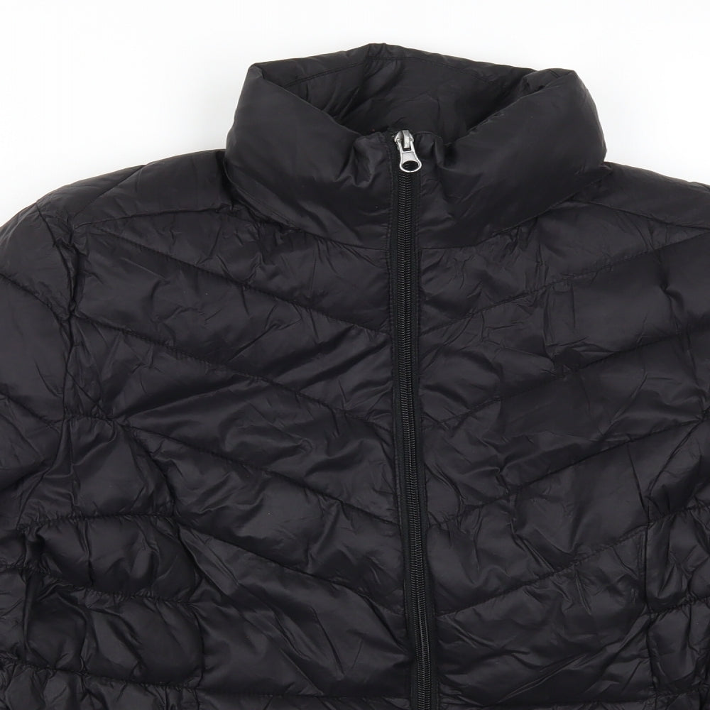BHS Womens Black   Quilted Coat Size 16