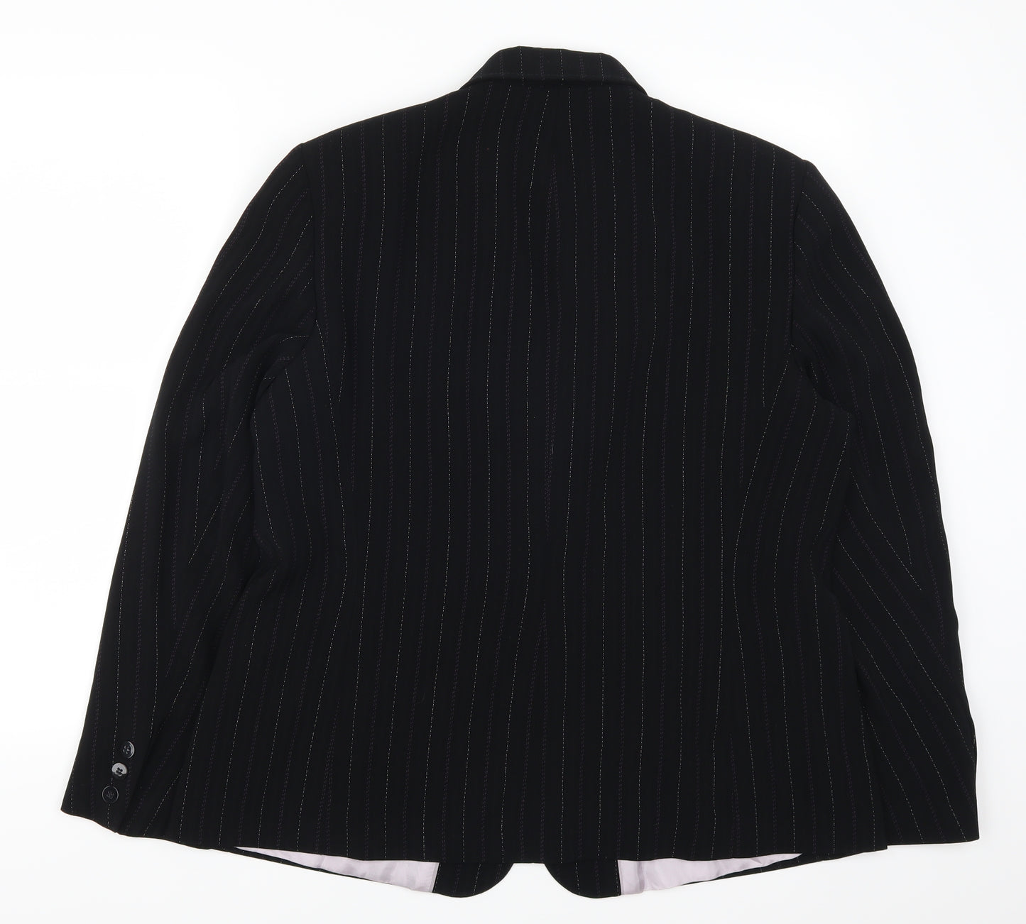Debenhams Womens Black Striped  Jacket Suit Jacket Size 18