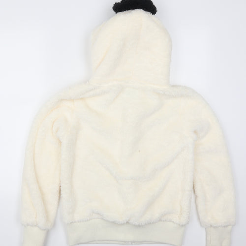 Atmosphere Womens White  Fleece Full Zip Hoodie Size 12  - Snowman
