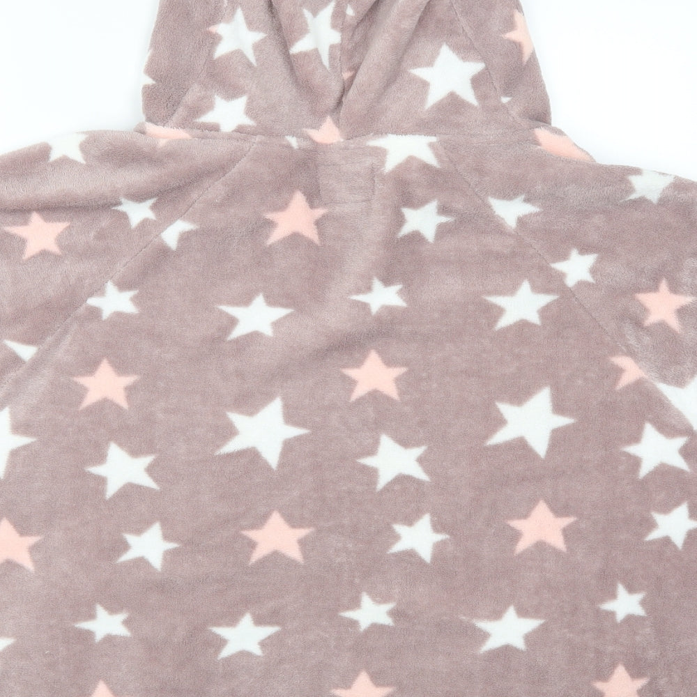 Primark Womens Pink Geometric  Top Pyjama Top One Size  - Owl Hood