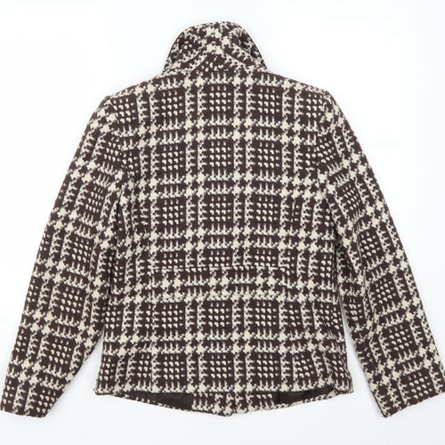 Papaya Womens Brown Check  Jacket Coat Size 8