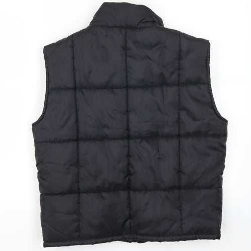 By Design Mens Black   Gilet Cape Size S