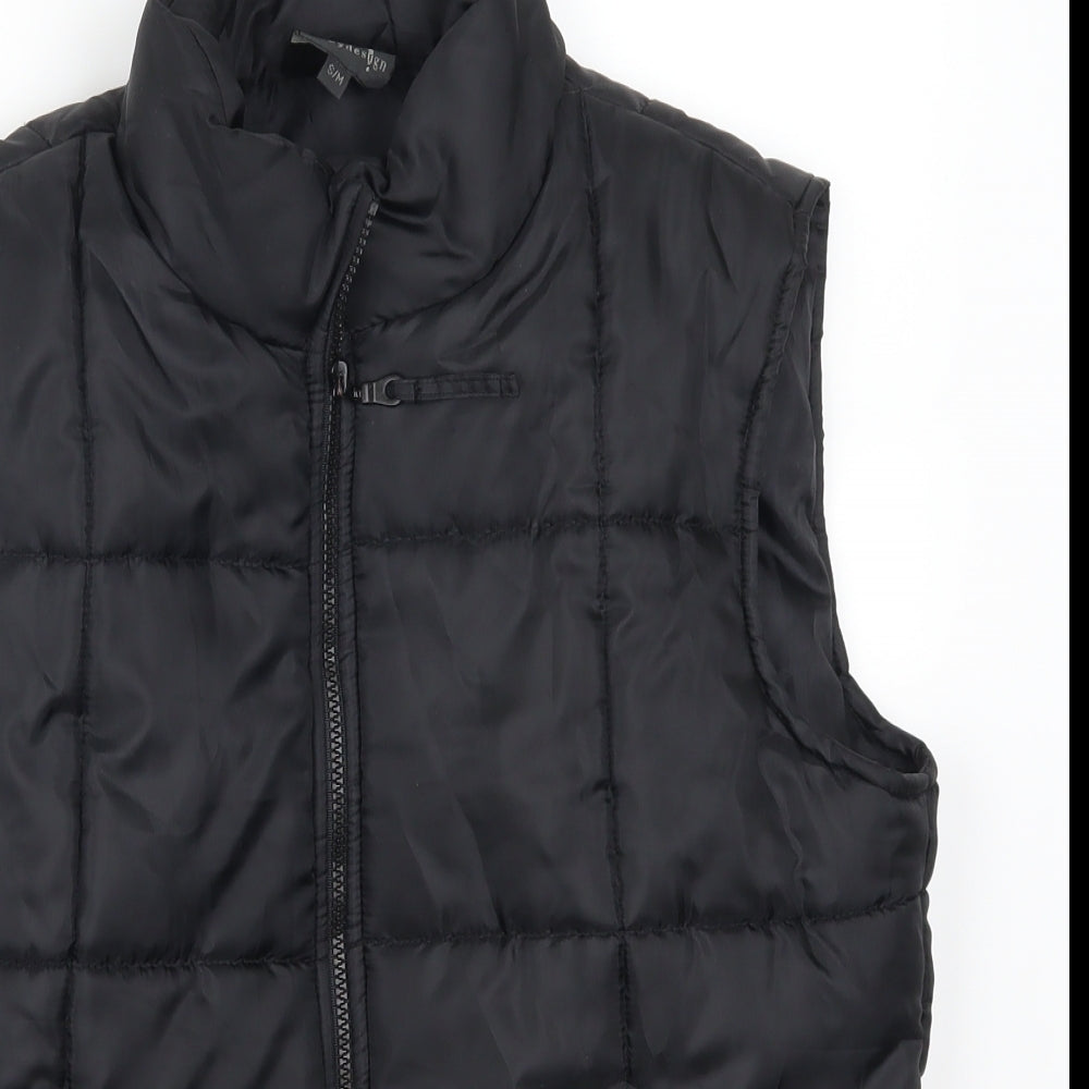 By Design Mens Black   Gilet Cape Size S