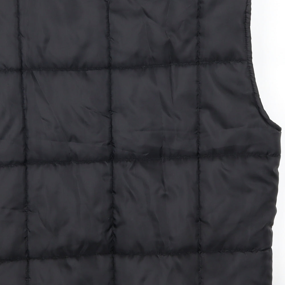 By Design Mens Black   Gilet Cape Size S