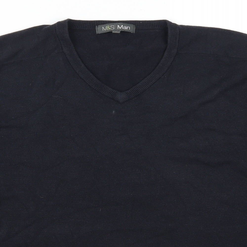 Marks and Spencer Mens Blue   Pullover Jumper Size L