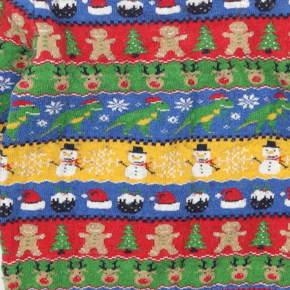 TU Boys Multicoloured Geometric  Pullover Jumper Size 5-6 Years  - Christmas Prints
