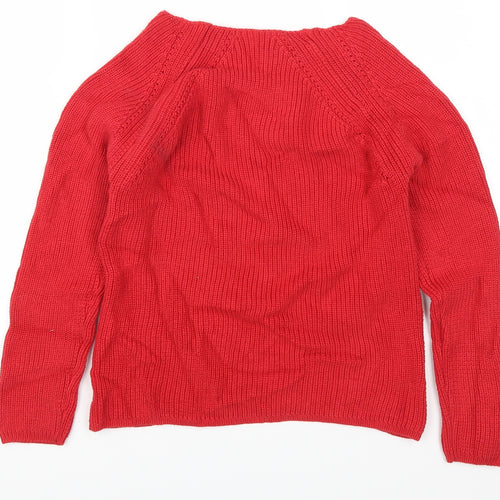Marks and Spencer Womens Red   Pullover Jumper Size 12