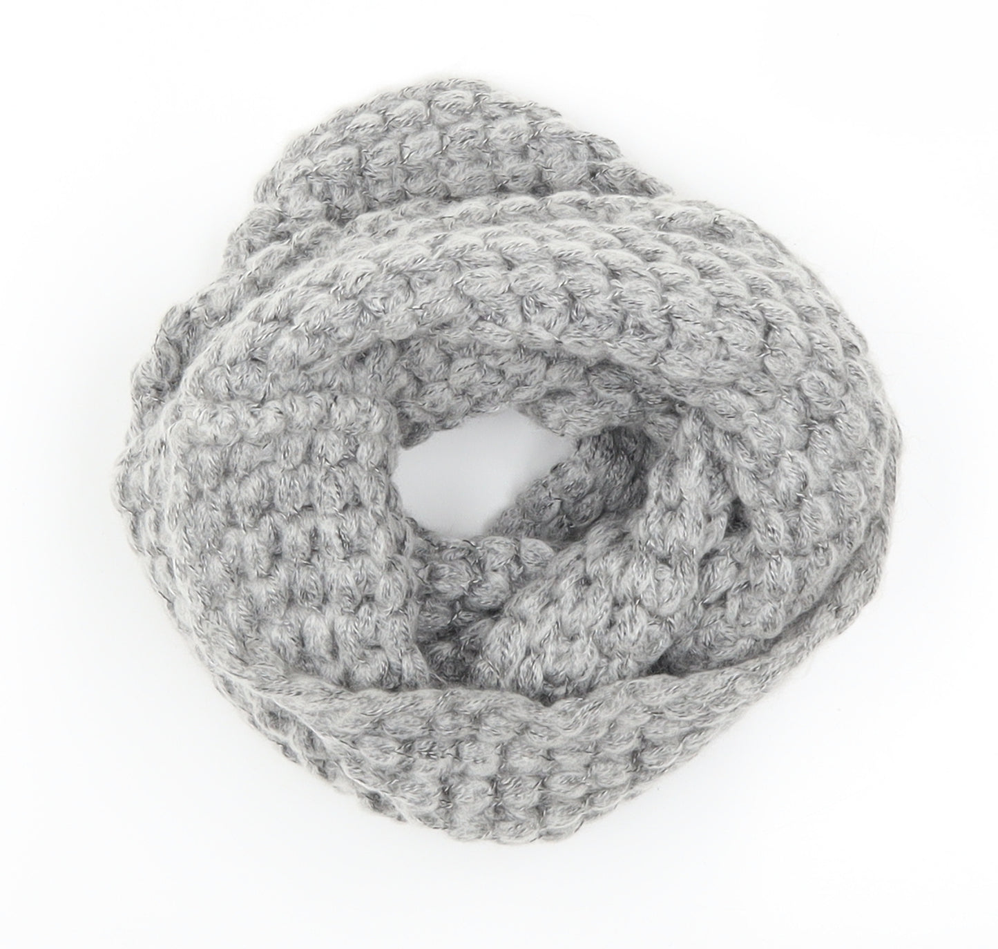 New Look Womens Grey    Scarf   - Waffle Knit Snood
