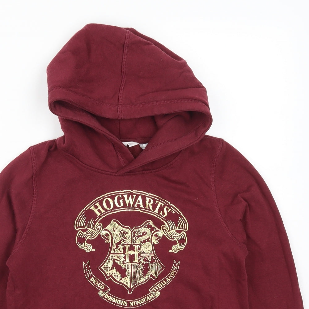 H&M Girls Red   Pullover Hoodie Size 11-12 Years  - Hogwarts