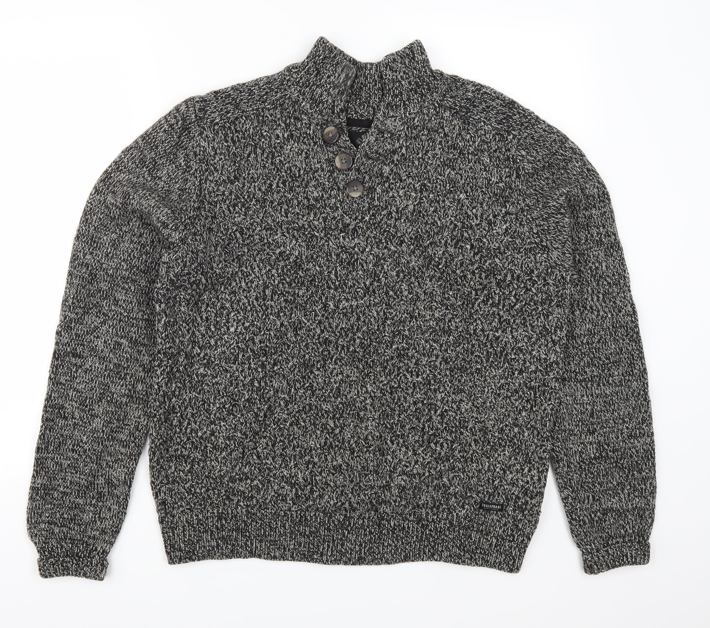 Threadbare Mens Grey   Pullover Jumper Size L