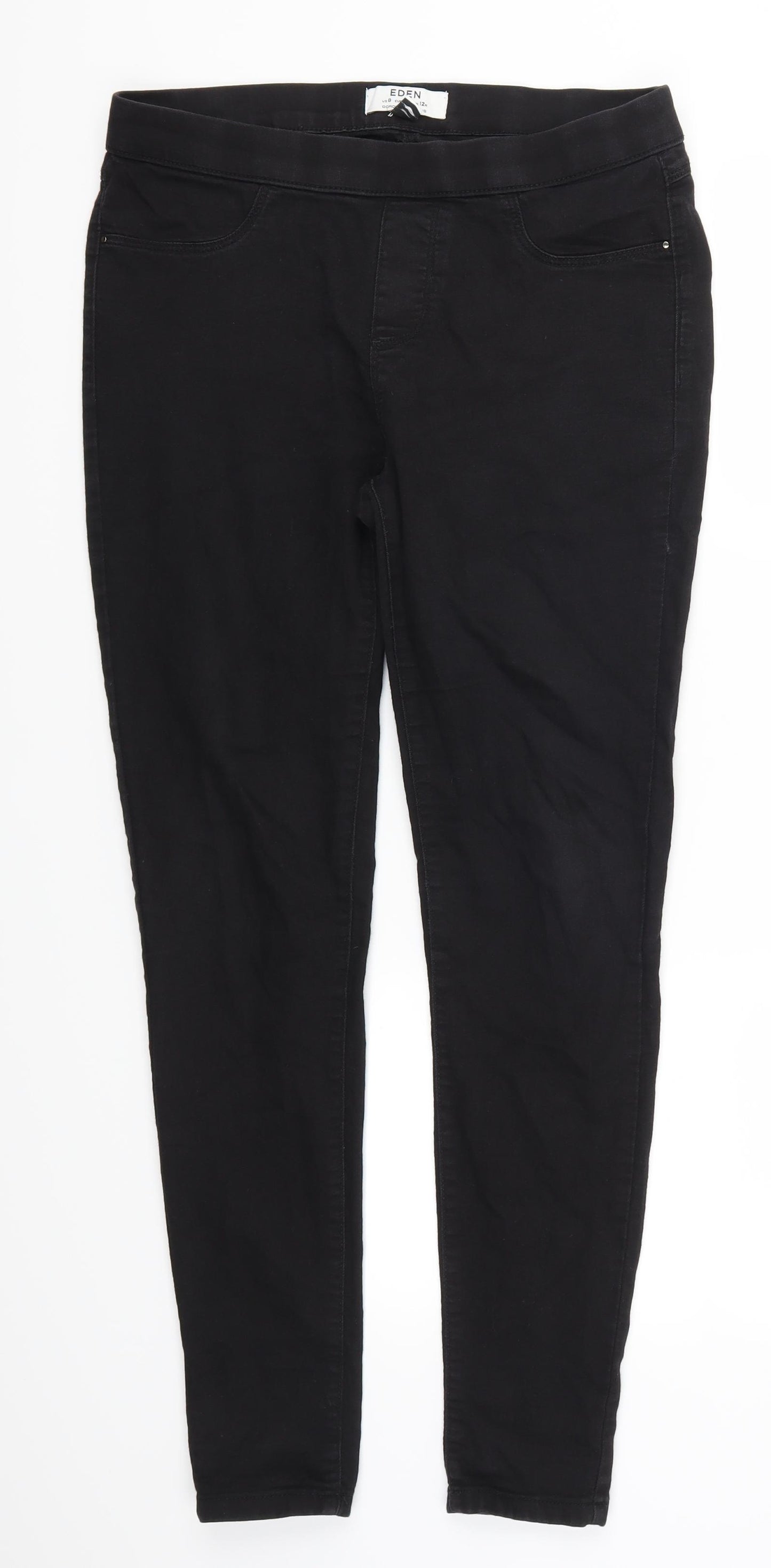 Dorothy Perkins Womens Black  Denim Jegging Leggings Size 12 L29 in
