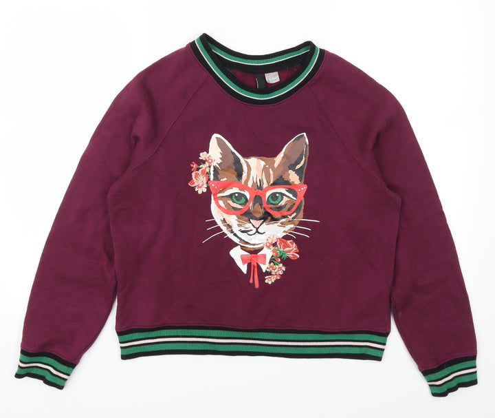 H&M Womens Purple Pullover Size S - Cat