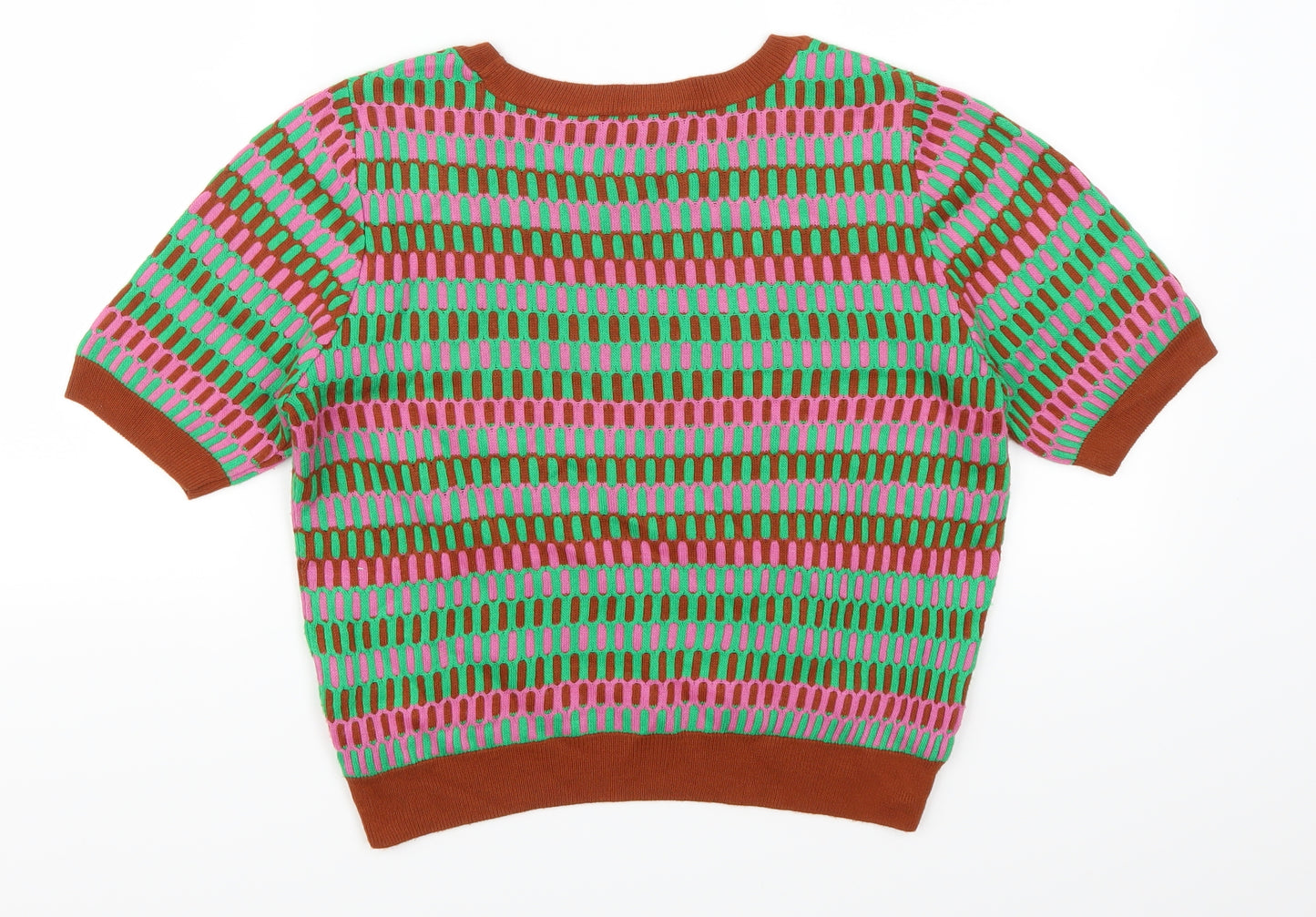 ASOS Womens Green Geometric  Pullover Jumper Size 8