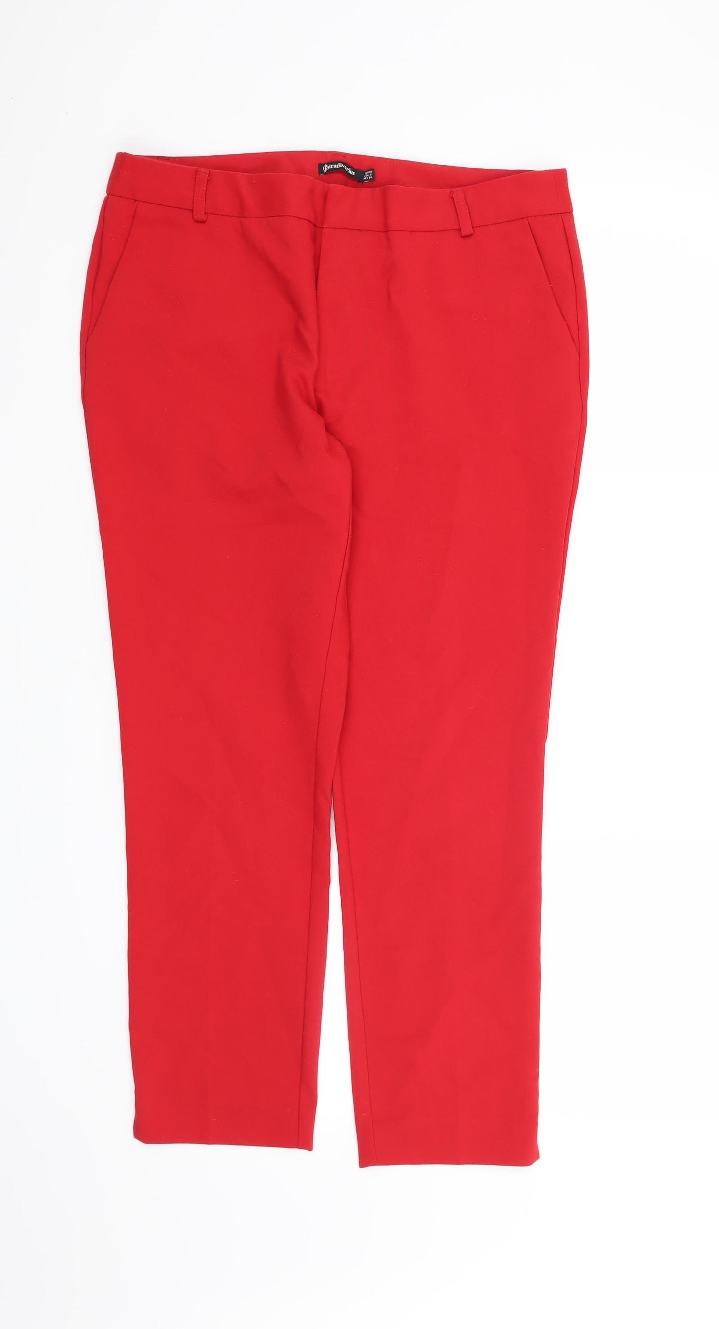Stradivarius Womens Red   Trousers  Size 12 L25 in