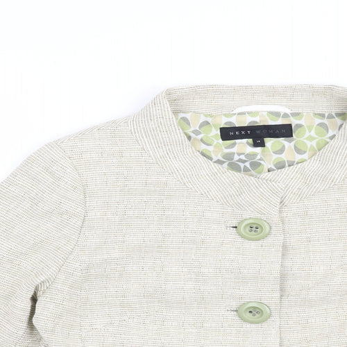 NEXT Womens Beige   Jacket Blazer Size 14