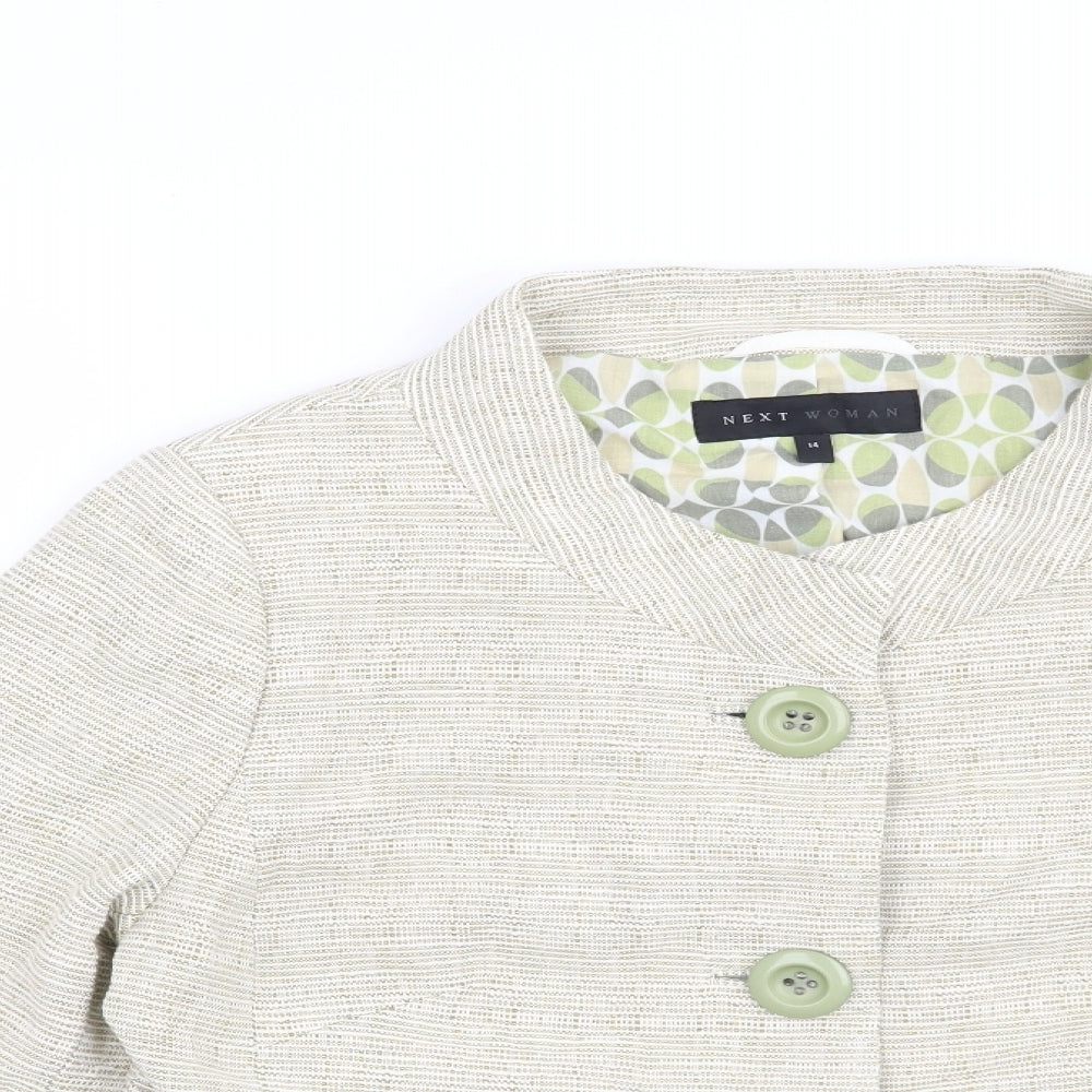 NEXT Womens Beige   Jacket Blazer Size 14