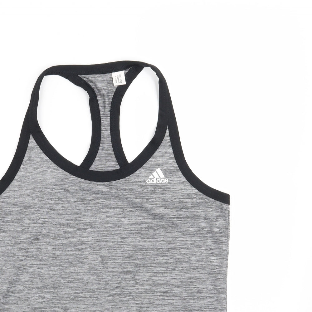 adidas Womens Grey   Basic T-Shirt Size 4