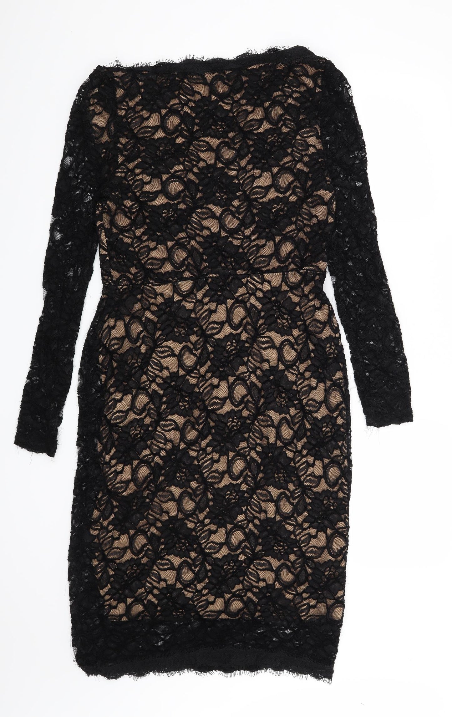 George Womens Black Floral  Bodycon  Size 14