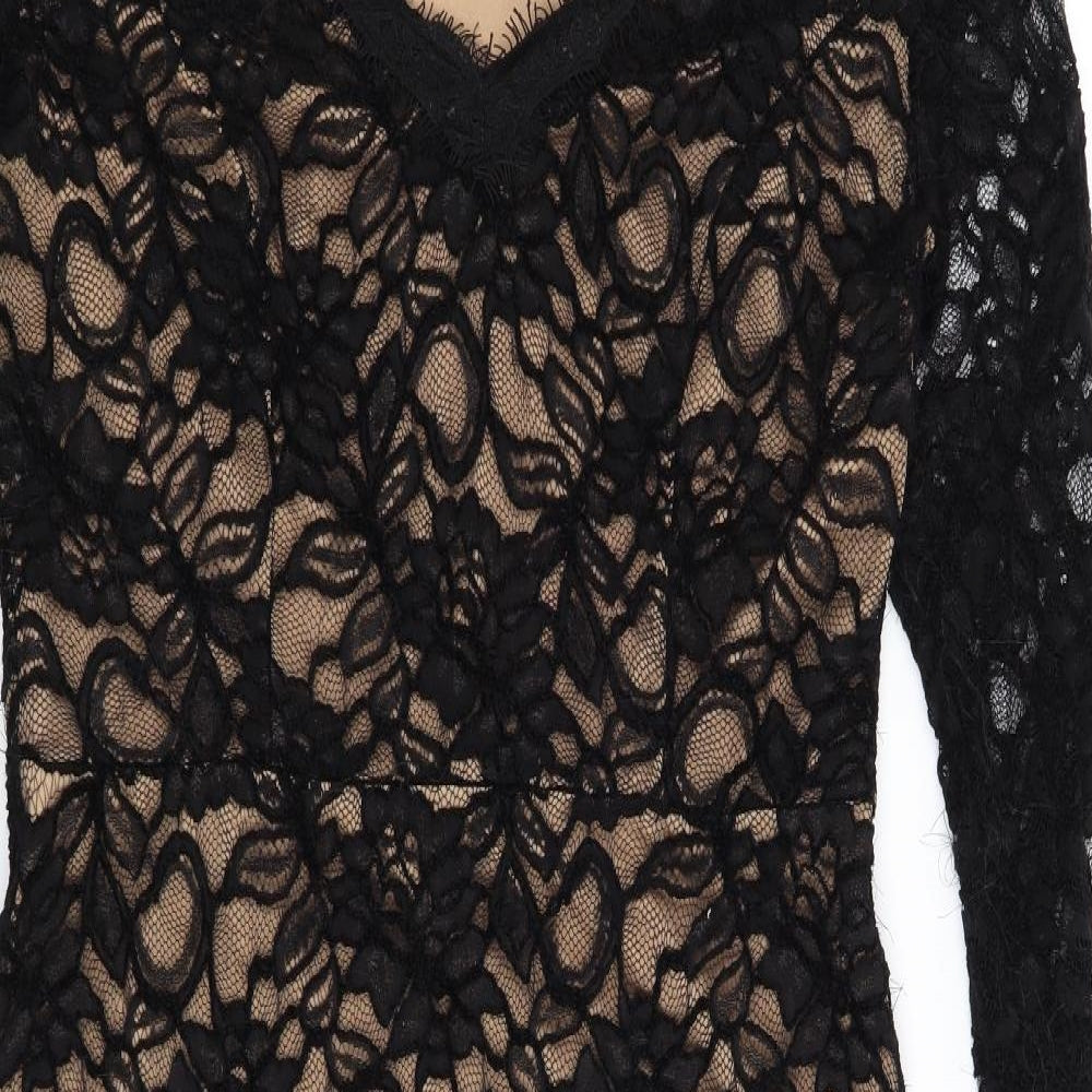 George Womens Black Floral  Bodycon  Size 14