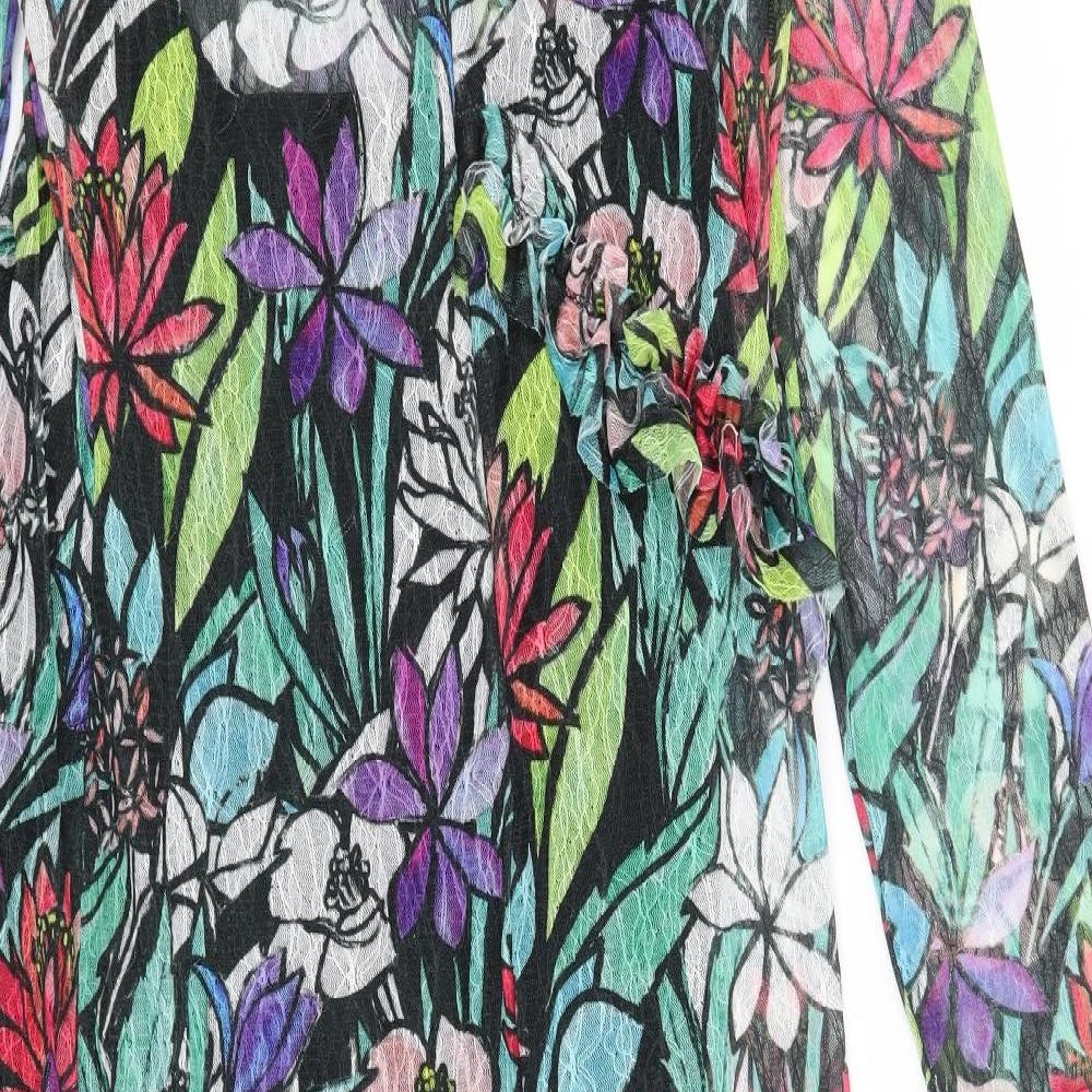 Finery Womens Black Floral  Bodycon  Size 16