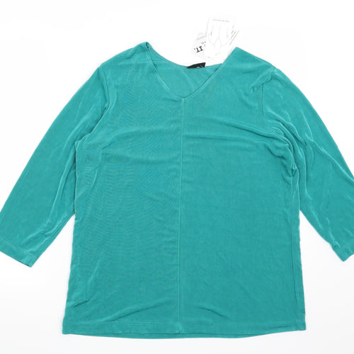 Citiknits Womens Green   Basic Blouse Size M